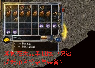 如何在天龙单机版中快速提升角色等级与装备? 如何在天龙单机版中快速提升角色等级与装备?